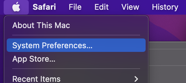 Step 2 - macOS change Default Browser - Click on System Preferences...